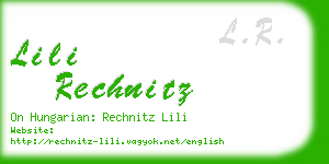 lili rechnitz business card